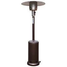 Flash Furniture NAN-HSS-AGH-BR-GG 7.5 Ft. Bronze Stainless Steel 40,000 BTU Propane Heater with Wheels