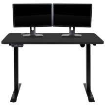 Flash Furniture NAN-TG-2046-BK-GG Black Electric Height Adjustable Standing Desk