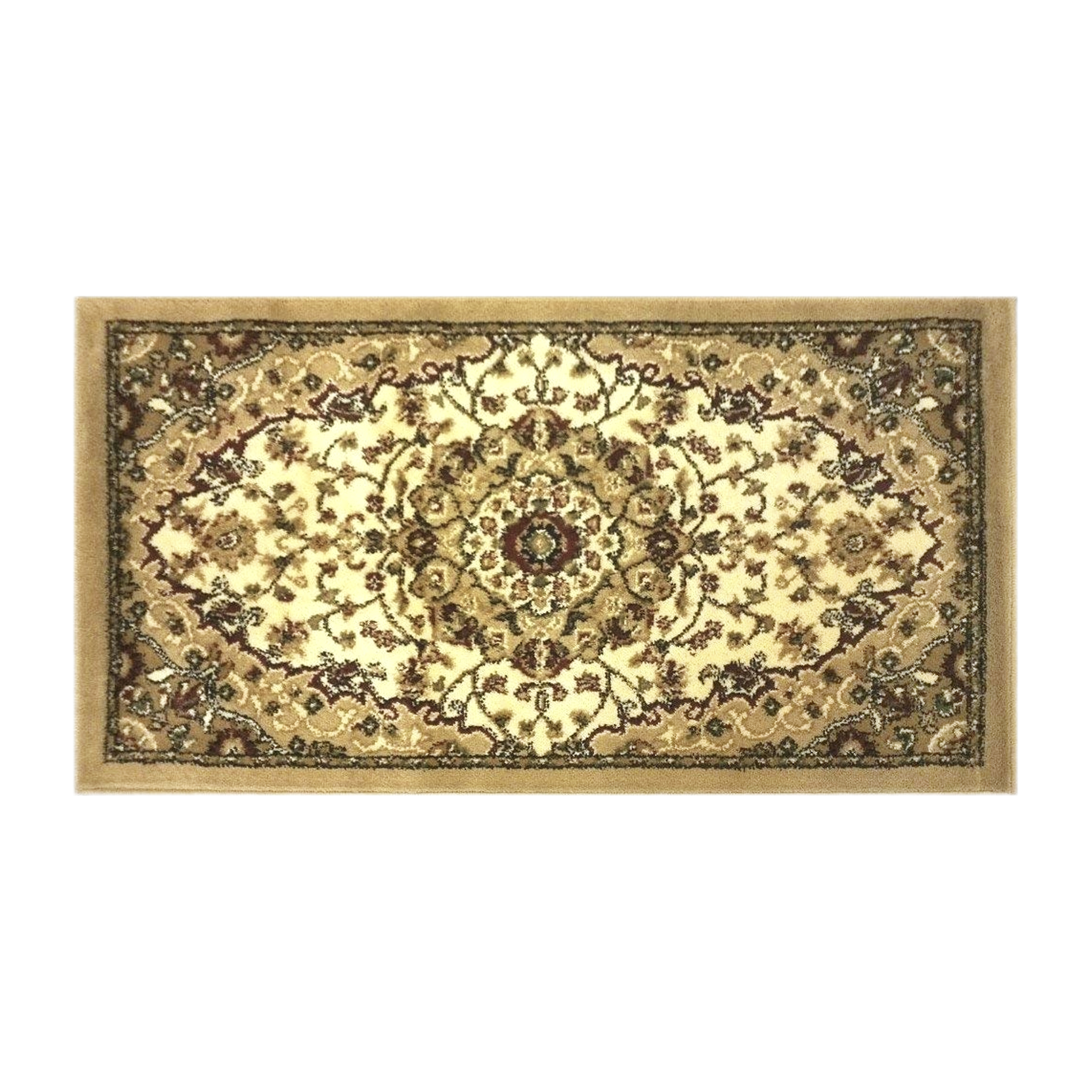 Flash Furniture NR-RG283-23-IV-GG Mersin Persian Style 2" x 3" Ivory Area Rug-Olefin Rug with Jute Backing