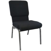 Flash Furniture PCHT185-108 Advantage Black Church Chair 18.5&quot; Wide
