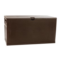 Flash Furniture QT-KTL-4023BRN-GG Brown Plastic Outdoor Waterproof Storage Box 120 Gallon