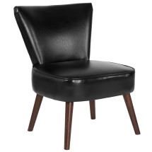 Flash Furniture QY-A02-BK-GG Hercules Holloway Series Black LeatherSoft Retro Chair