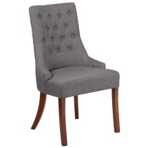 Flash Furniture QY-A08-GY-GG Hercules Paddi Series Gray Fabric Tufted Chair