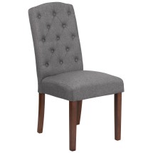 Flash Furniture QY-A18-9325-GY-GG Hercules Grove Park Series Gray Fabric Tufted Parsons Chair
