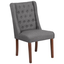 Flash Furniture QY-A91-GY-GG Hercules Preston Series Gray Fabric Tufted Parsons Chair