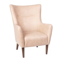 Flash Furniture QY-B235-LTBR-GG Light Brown Dark Brown Faux Leather Traditional Wingback Accent Chair