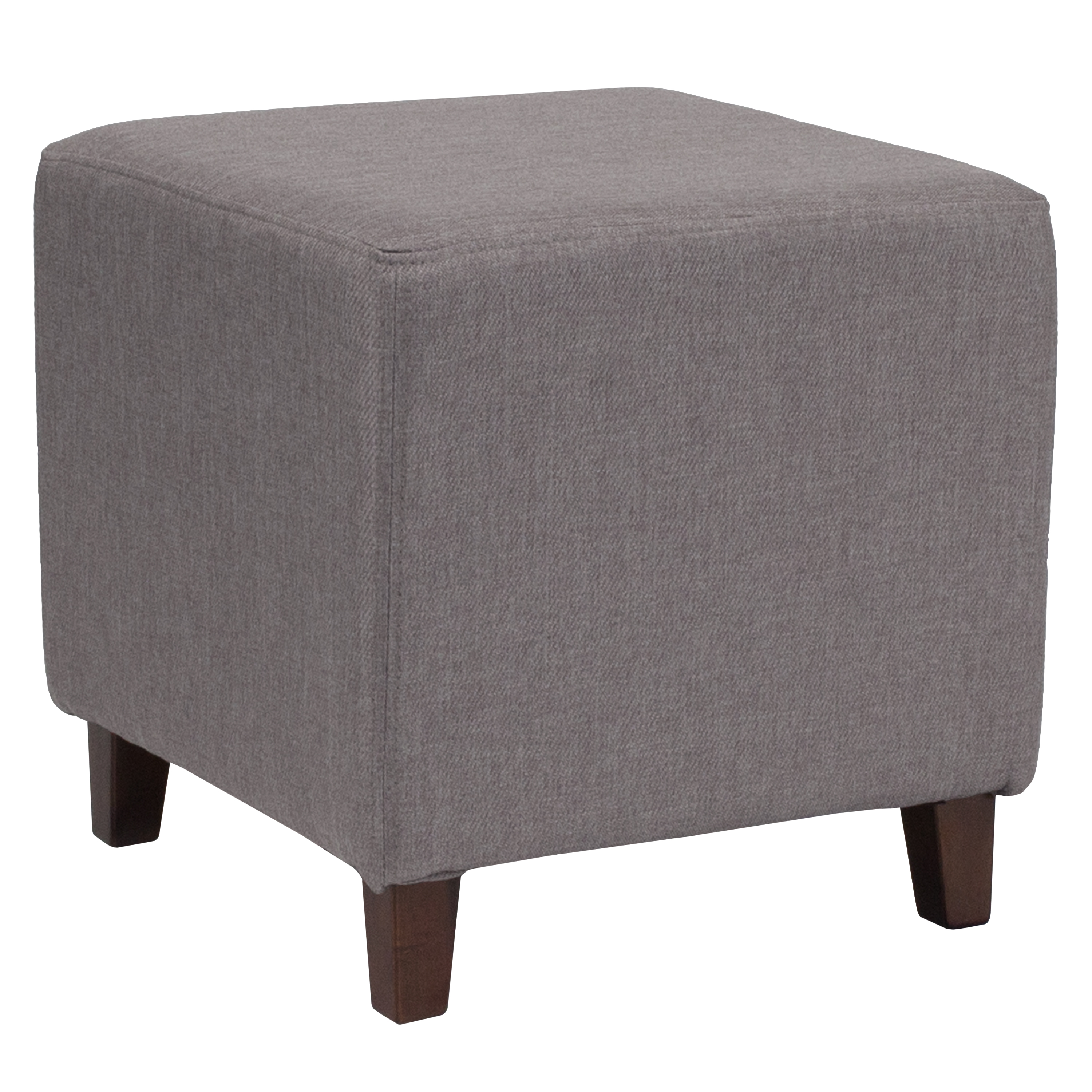 Flash Furniture QY-S09-LGY-GG Light Gray Upholstered Ottoman Pouf