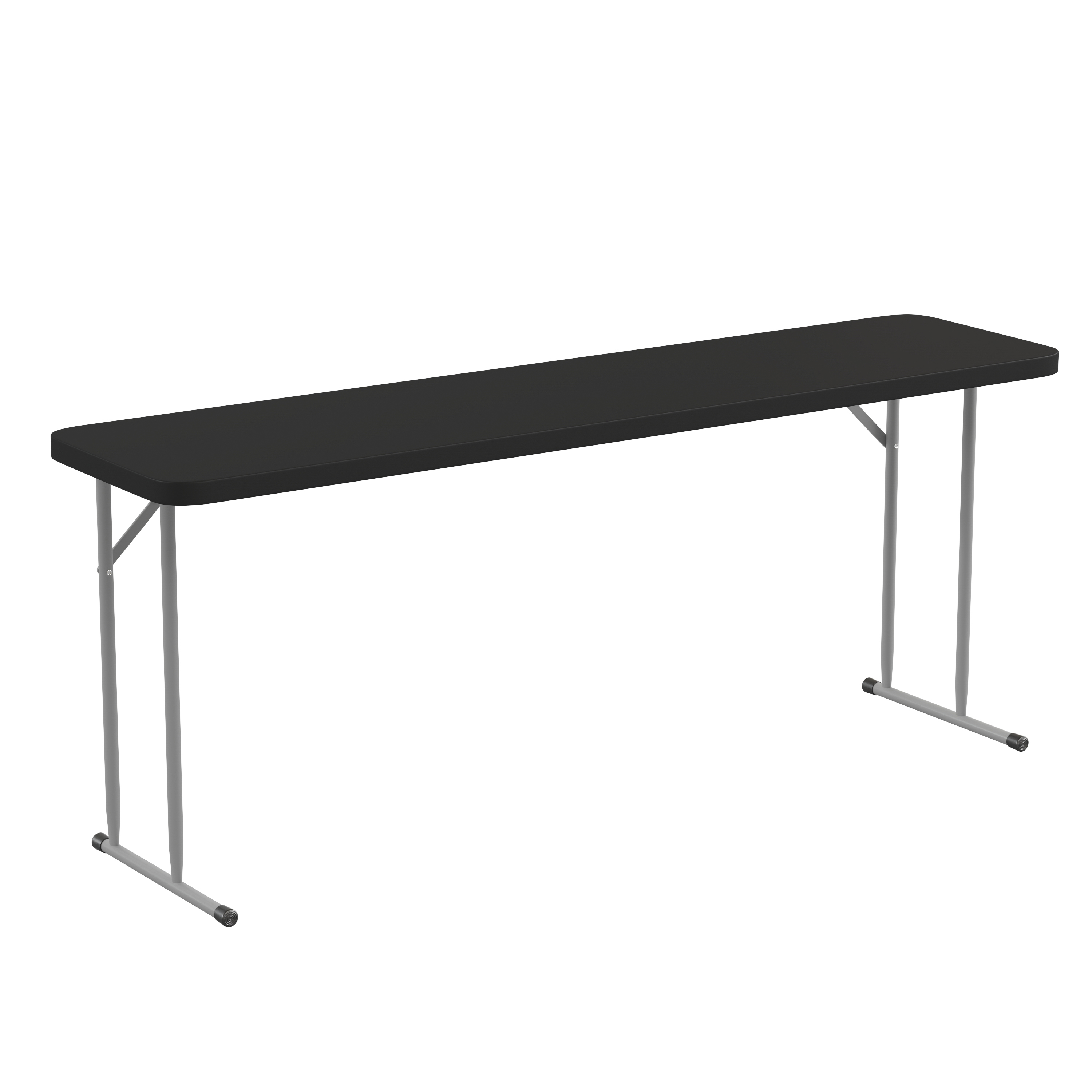 Flash Furniture RB-1872-BK-GG 6' Black Plastic Folding Training Table