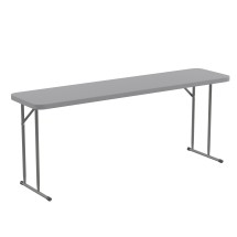 Flash Furniture RB-1872-GY-GG 6' Gray Plastic Folding Training Table