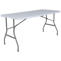 Flash Furniture RB-3060FH-RES-GG 4.97' Bi-Fold Granite White Plastic Folding Table