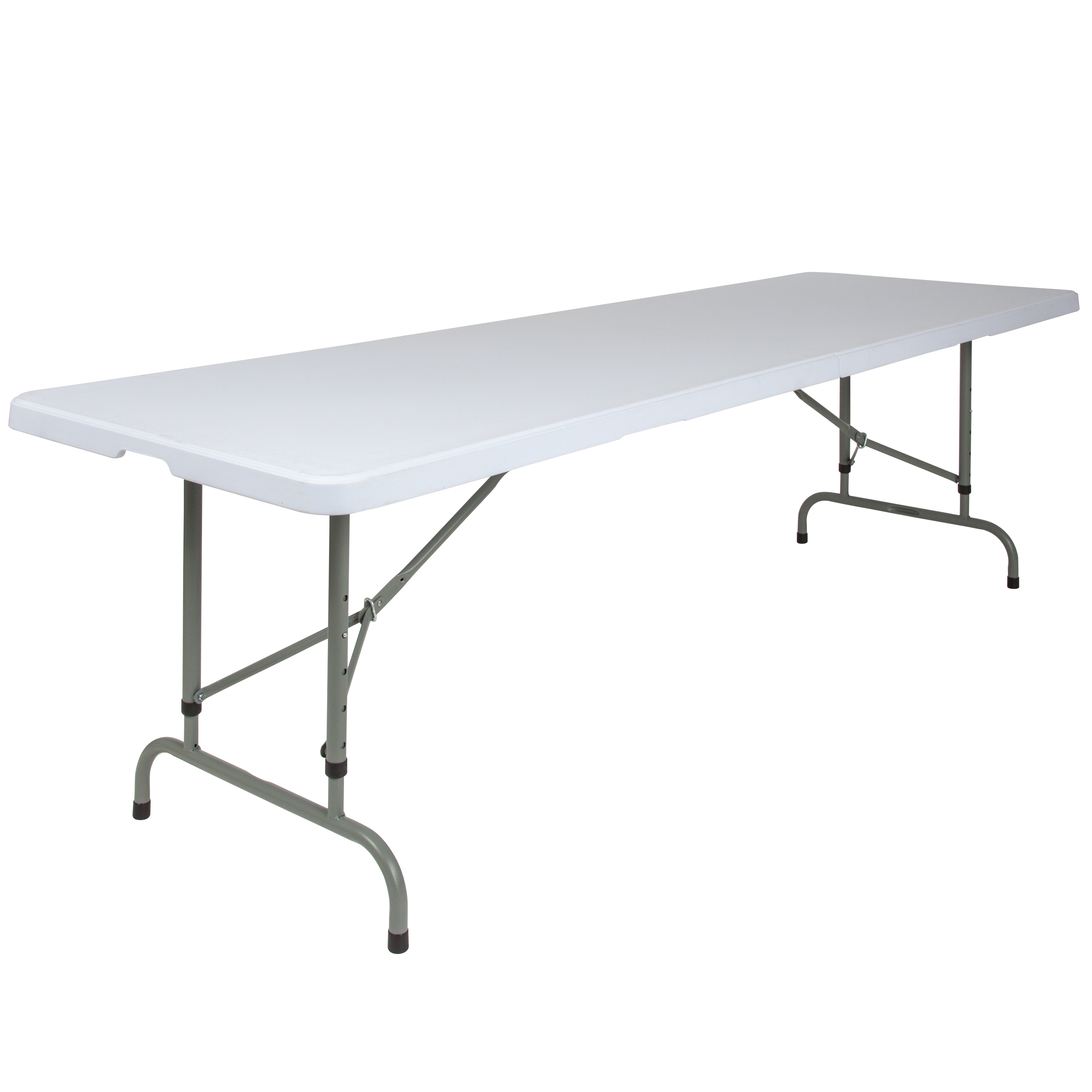 Flash Furniture RB-3096ADJ-GG 8' Height Adjustable Granite White Plastic Folding Table