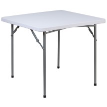 Flash Furniture RB-3434-GG 2.81' Square Granite White Plastic Folding Table