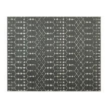 Flash Furniture RC-CR19-1330-810-GR-GG Geometric Bohemian Low Pile Rug 8' x 10' Dark Gray/Ivory Polyester