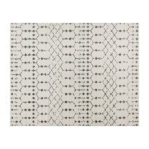 Flash Furniture RC-CR19-1330-810-IV-GR-GG Geometric Bohemian Low Pile Rug 8' x 10' Ivory/Gray Polyester