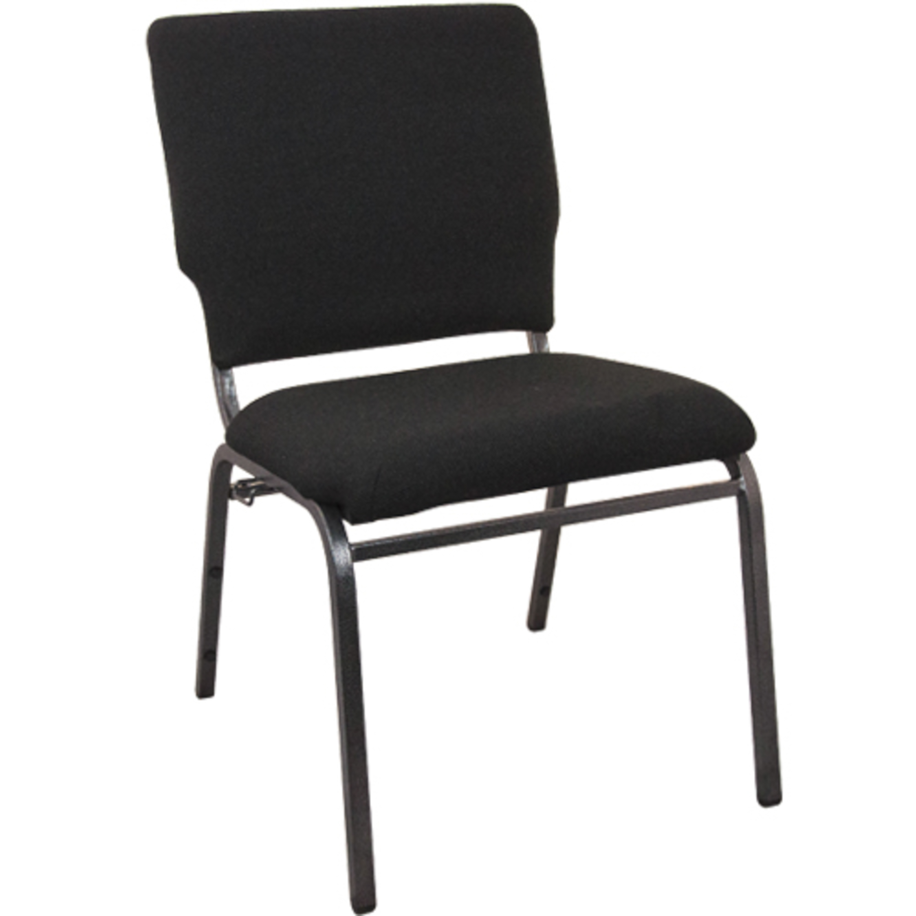 Flash Furniture SEPCHT185-108 Advantage Black Multipurpose Church Chair 18.5" Wide