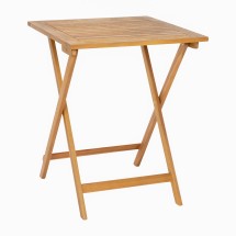 Flash Furniture THB-T6060-NAT-GG Solid Acacia Wood 24" Square Portable Folding Patio Table, Natural