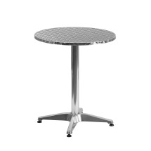 Flash Furniture TLH-052-1-GG 23.5'' Round Aluminum Indoor/Outdoor Table with Base