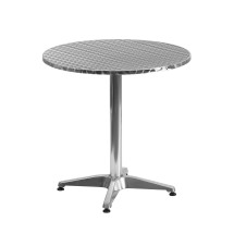 Flash Furniture TLH-052-2-GG 27.5'' Round Aluminum Indoor/Outdoor Table with Base
