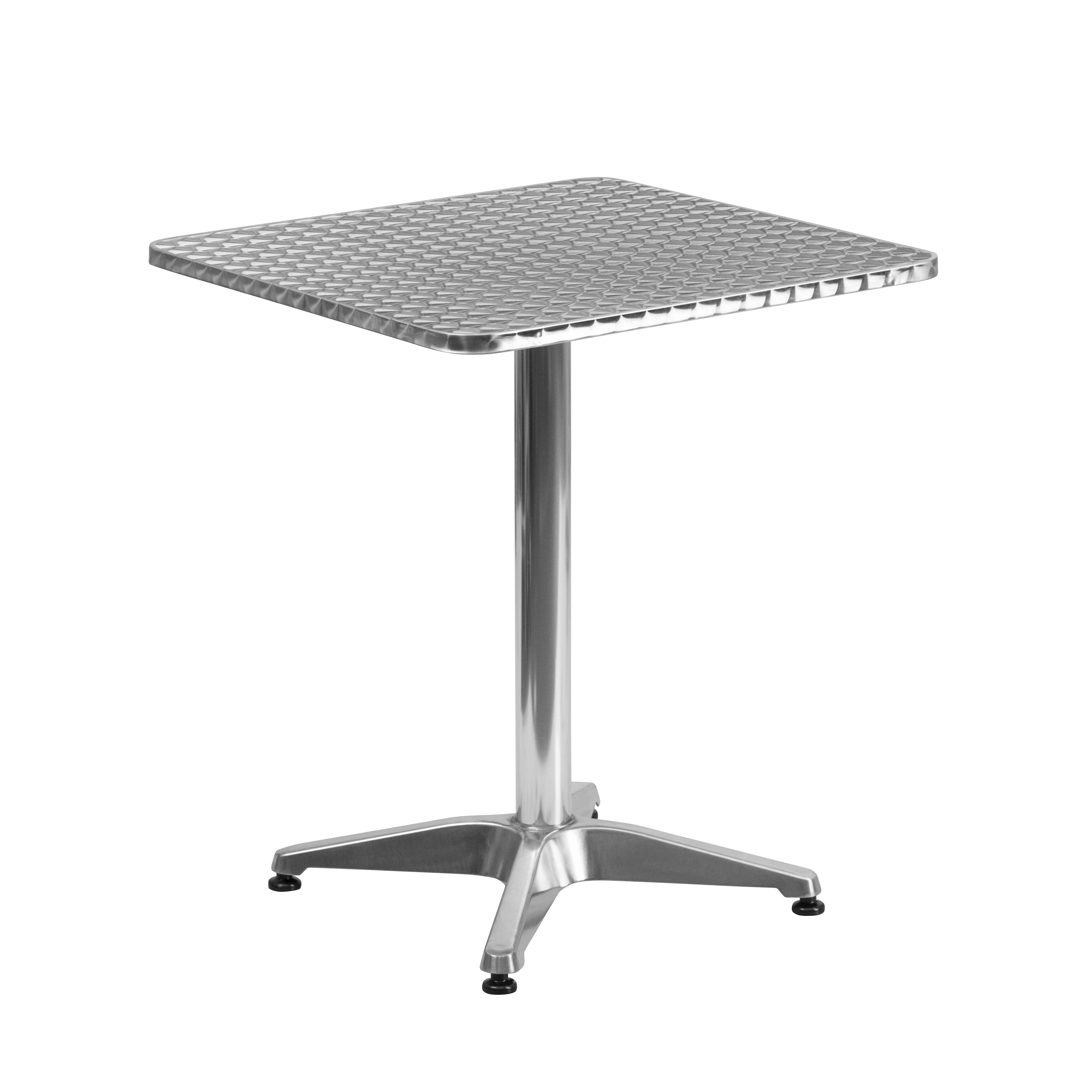 Flash Furniture TLH-053-1-GG Indoor/Outdoor 23.5'' Square Aluminum Table with Base
