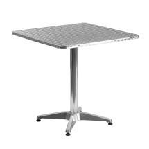 Flash Furniture TLH-053-2-GG 27.5'' Square Aluminum Indoor/Outdoor Table with Base