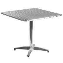 Flash Furniture TLH-053-3-GG 31.5'' Square Aluminum Indoor/Outdoor Table with Base