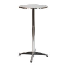 Flash Furniture TLH-059B-GG 23.5" Round Aluminum Indoor/Outdoor Bar Height Table