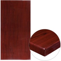 Flash Furniture TP-MAH-3060-GG 30" x 60" Rectangular High-Gloss Mahogany Resin Table Top with 2" Thick Edge