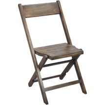 Flash Furniture WFC-SLAT-AB-2 Advantage Slatted Wood Folding Chairs, Antique Black, 2 Pack