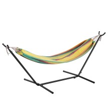 Flash Furniture WL-HM22001-TRP-MLT-GG 2 Person Tropical Multicolor Hammock with Steel Stand and Carry Bag