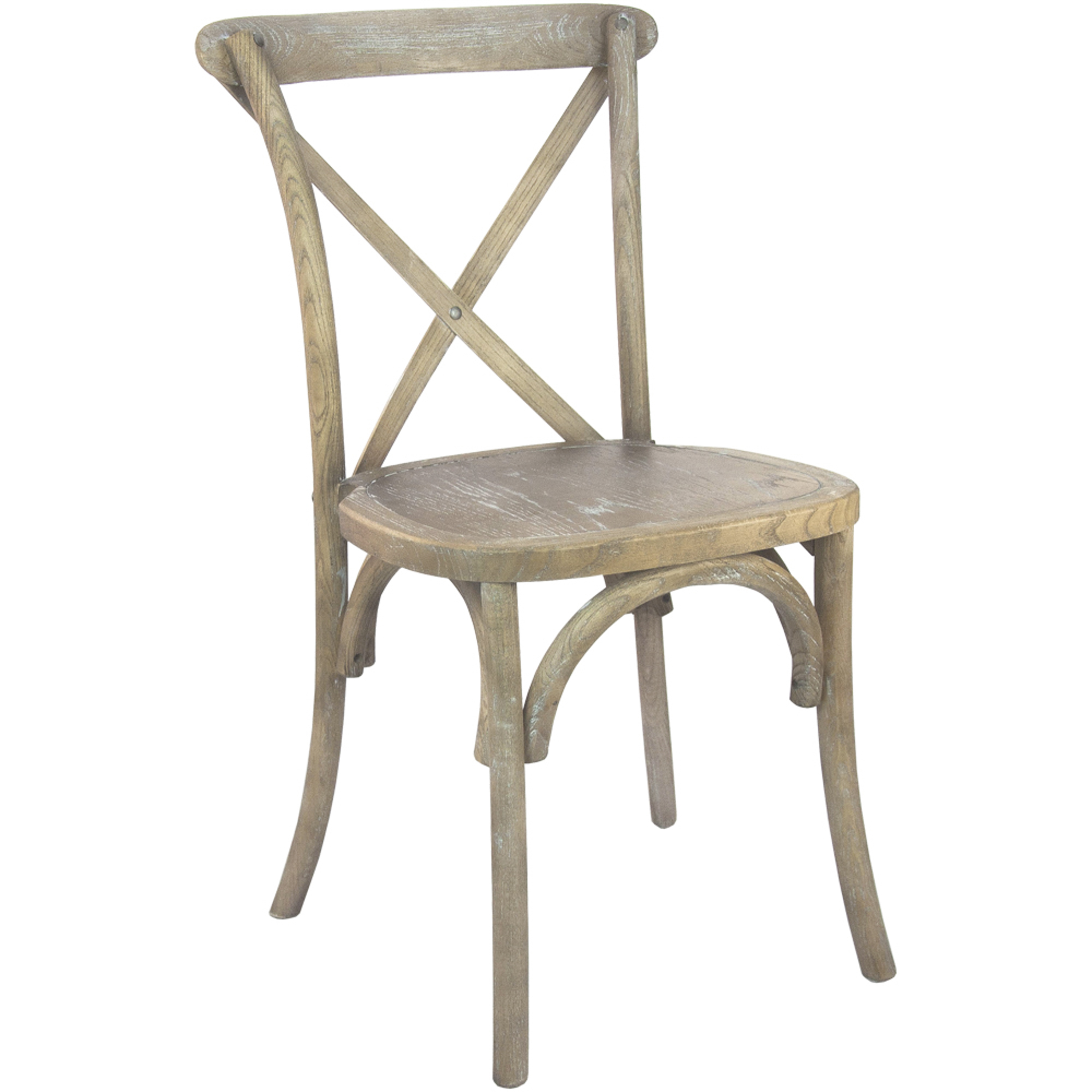 Flash Furniture X-BACK-MOWG Advantage Medium Natural with White Grain X-Back Chair