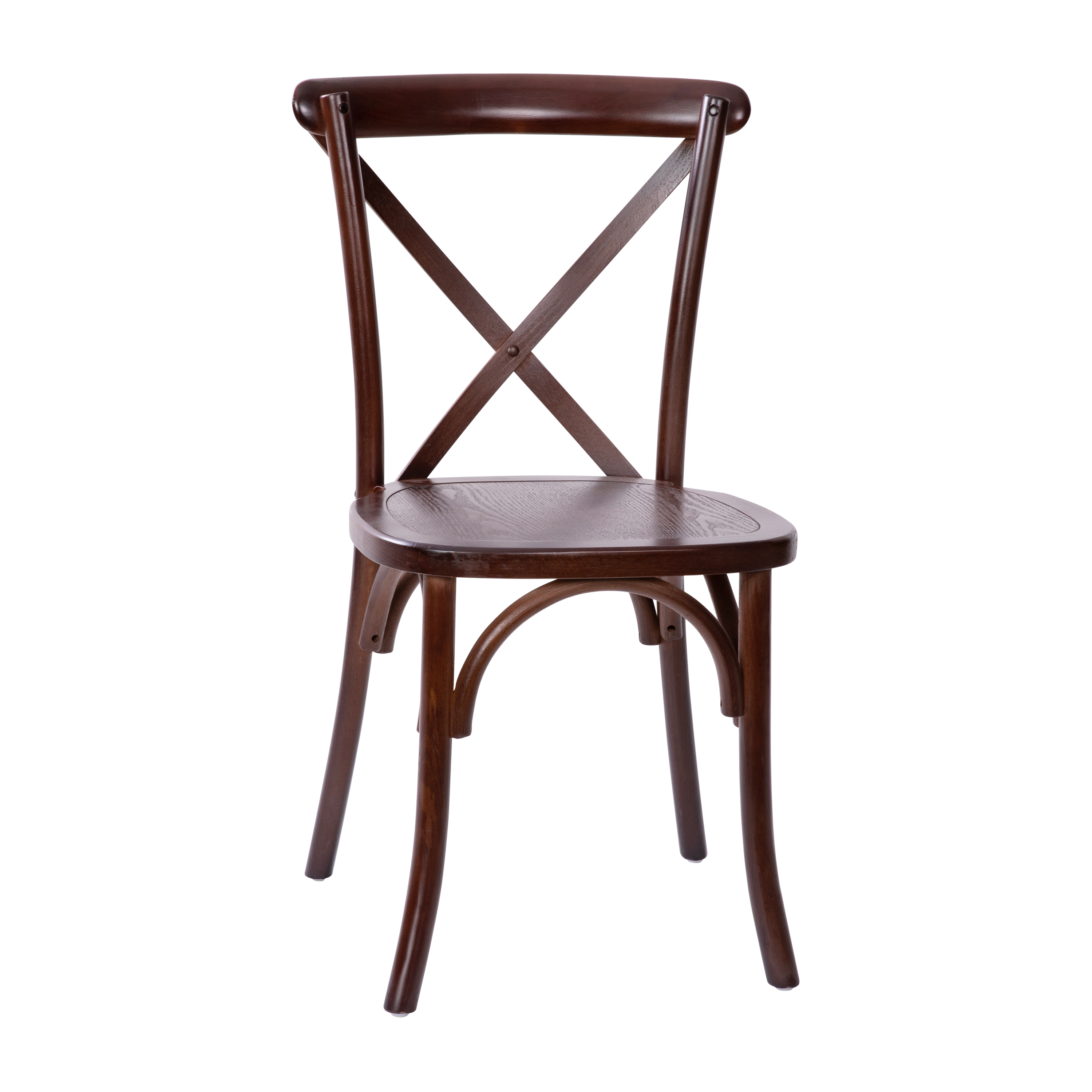 Flash Furniture X-BACK-W Advantage Walnut X-Back Chair