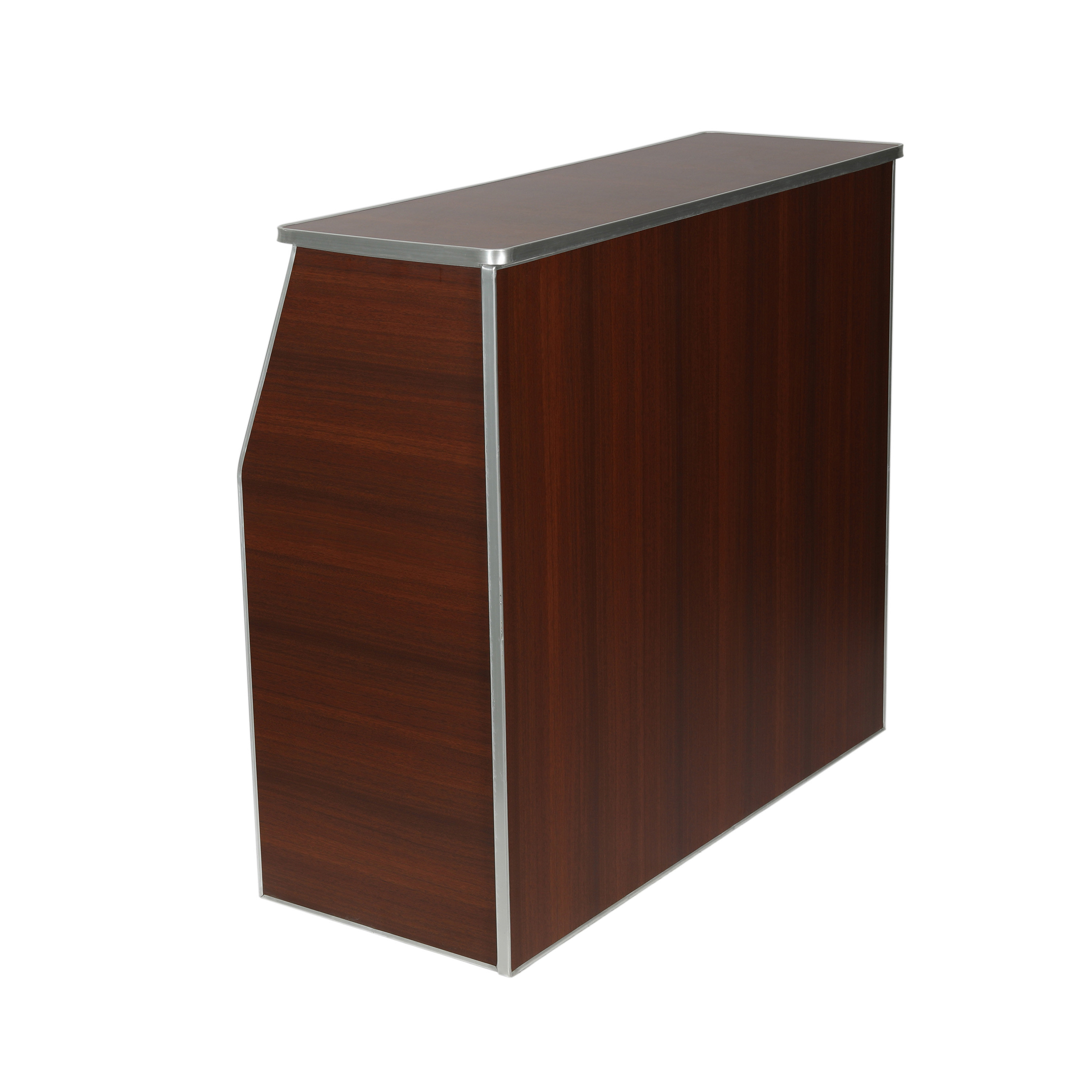 Flash Furniture XA-BAR-48-WLT-GG 4' Walnut Woodgrain Laminate Foldable Portable Event Bar