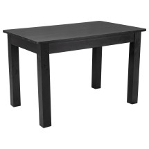 Flash Furniture XA-F-46X30-BW-GG 46" x 30" Rectangular Black Wash Solid Pine Farmhouse Dining Table