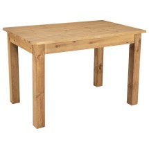 Flash Furniture XA-F-46X30-LN-GG 46&quot; x 30&quot; Rectangular Antique Rustic Light Natural Solid Pine Farmhouse Dining Table