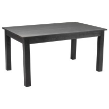 Flash Furniture XA-F-60X38-BW-GG 60&quot; x 38&quot; Rectangular Black Wash Solid Pine Farmhouse Dining Table