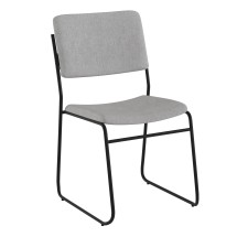 Flash Furniture XU-8700-GY-B-30-GG Hercules 500 lb. Capacity High Density Gray Fabric Stacking Chair with Sled Base