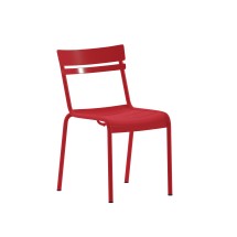 Flash Furniture XU-CH-10318-RED-GG Indoor/Outdoor Red Steel 2 Slat Stack Chair