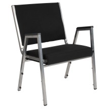 Flash Furniture XU-DG-60443-670-1-BK-GG Hercules 1000 lb. Black Fabric Bariatric Medical Reception Arm Chair