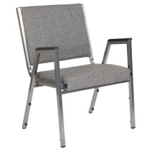 Flash Furniture XU-DG-60443-670-1-GY-GG Hercules 1000 lb. Gray Fabric Bariatric Medical Reception Arm Chair