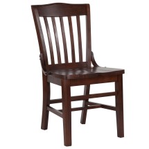 Flash Furniture XU-DG-W0006-WAL-GG Hercules School House Back Walnut Wood Restaurant Chair