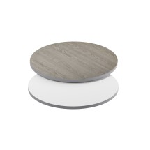 Flash Furniture XU-RD-30-WHGY-GG 30" Round Table Top with White or Gray Reversible Laminate Top