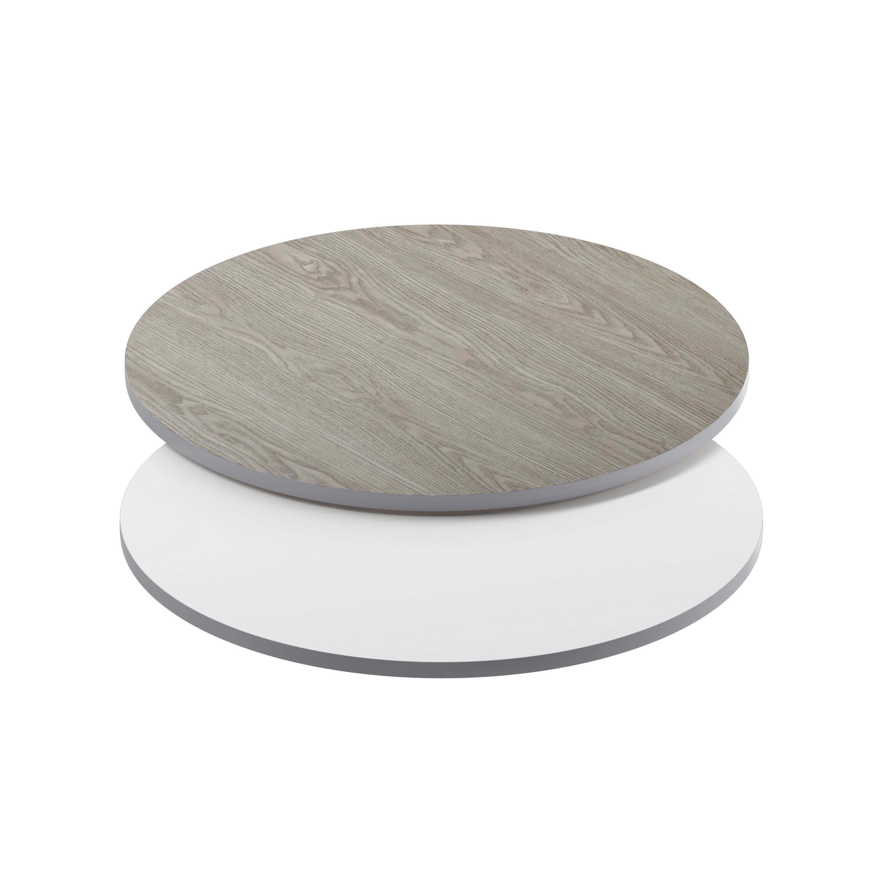 Flash Furniture XU-RD-36-WHGY-GG 36" Round Table Top with White or Gray Reversible Laminate Top