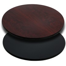 Flash Furniture XU-RD-42-MBT-GG 42'' Round Table Top with Black or Mahogany Reversible Laminate Top