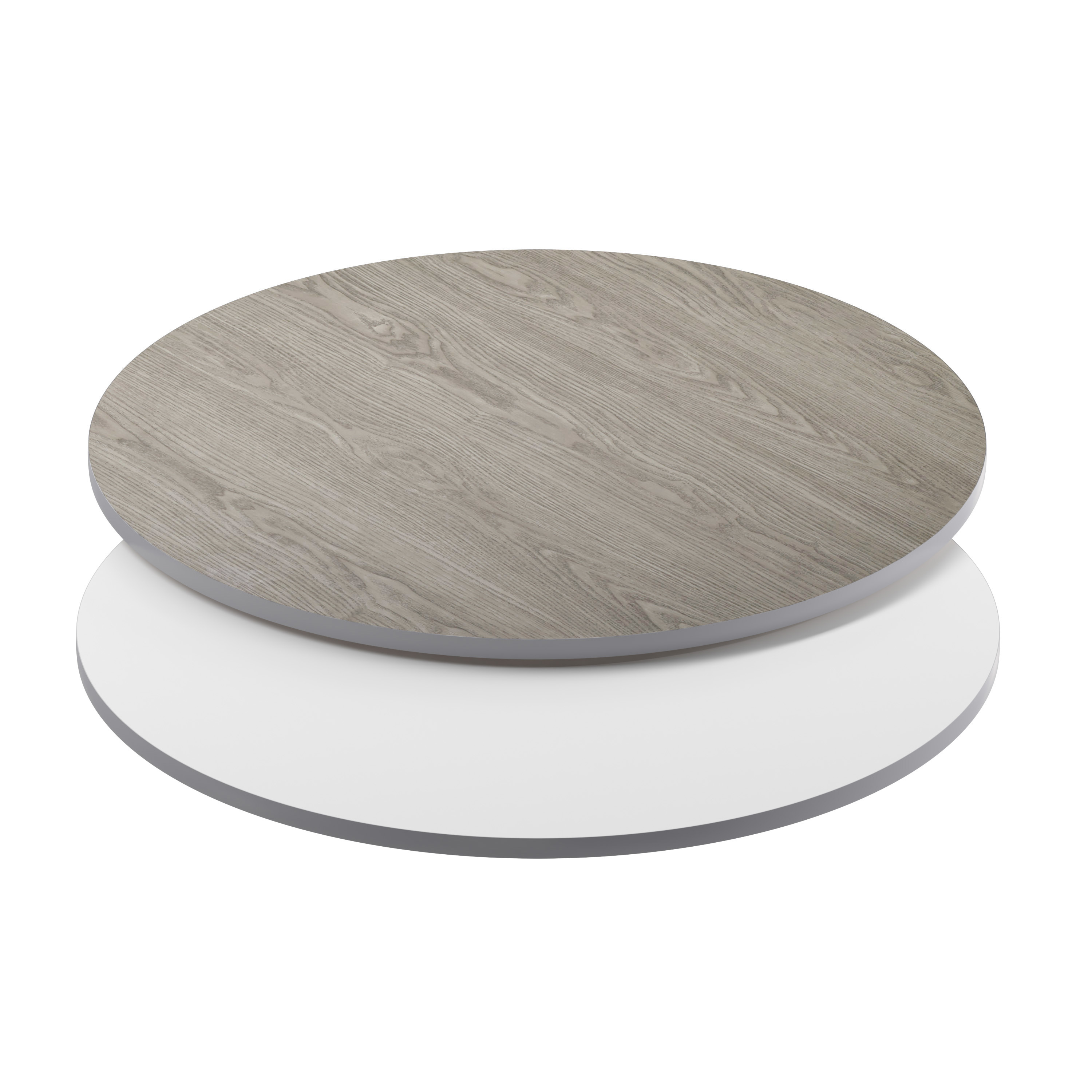 Flash Furniture XU-RD-42-WHGY-GG 42" Round Table Top with White or Gray Reversible Laminate Top