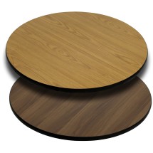 Flash Furniture XU-RD-42-WNT-GG 42'' Round Table Top with Natural or Walnut Reversible Laminate Top