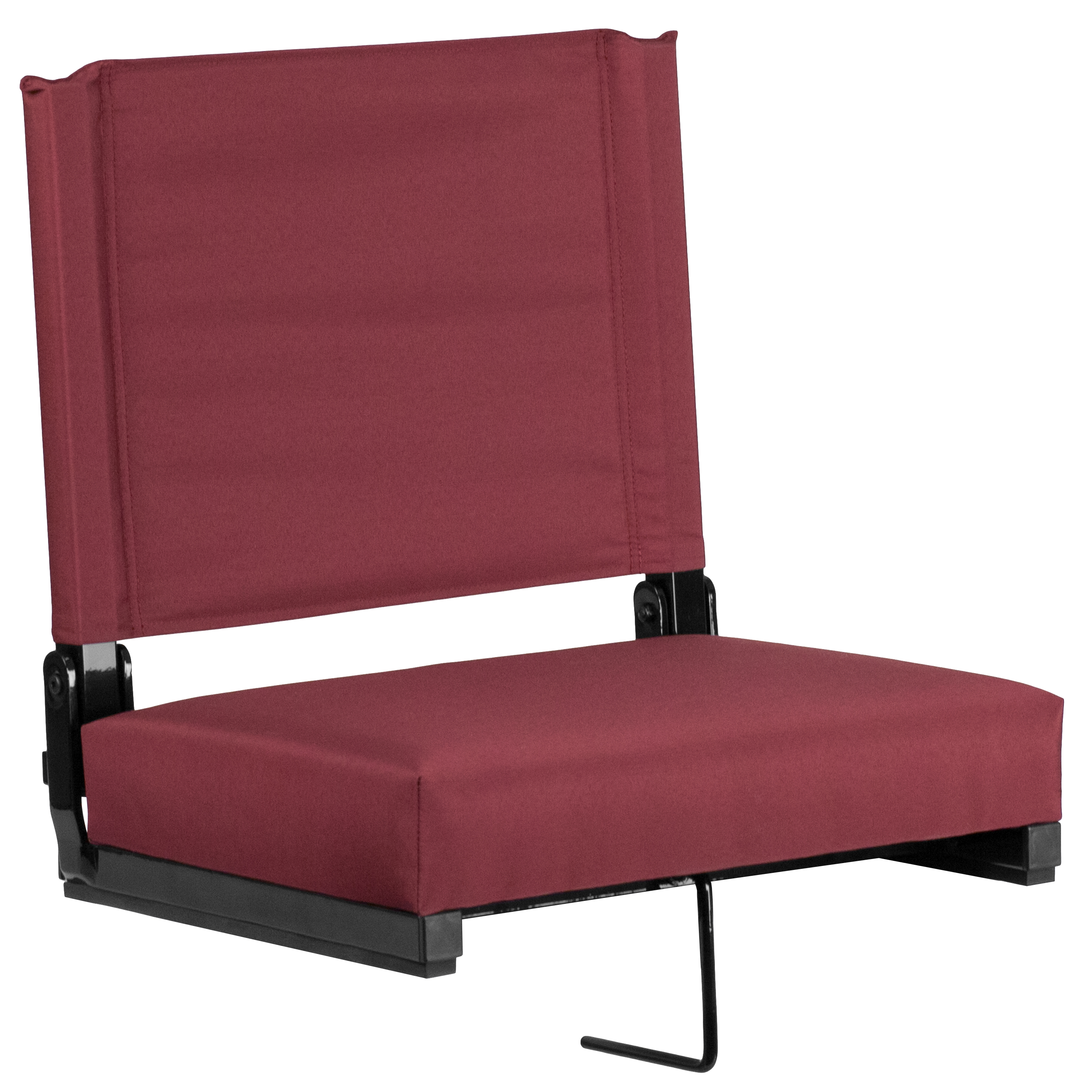 Flash Furniture XU-STA-M-GG Lightweight Stadium Chair with Handle & Ultra-Padded Seat, Maroon