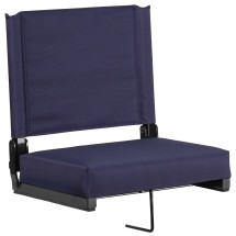 Flash Furniture XU-STA-NVY-GG Lightweight Stadium Chair with Handle & Ultra-Padded Seat, Navy