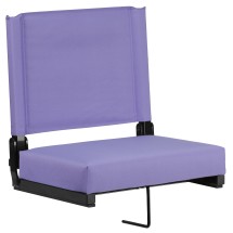 Flash Furniture XU-STA-PUR-GG Lightweight Stadium Chair with Handle & Ultra-Padded Seat, Purple