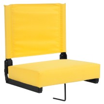 Flash Furniture XU-STA-YL-GG Lightweight Stadium Chair with Handle & Ultra-Padded Seat, Yellow