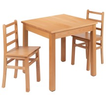 Flash Furniture XU-TC1001-K-GG Kids Natural Solid Wood Table and Chair Set